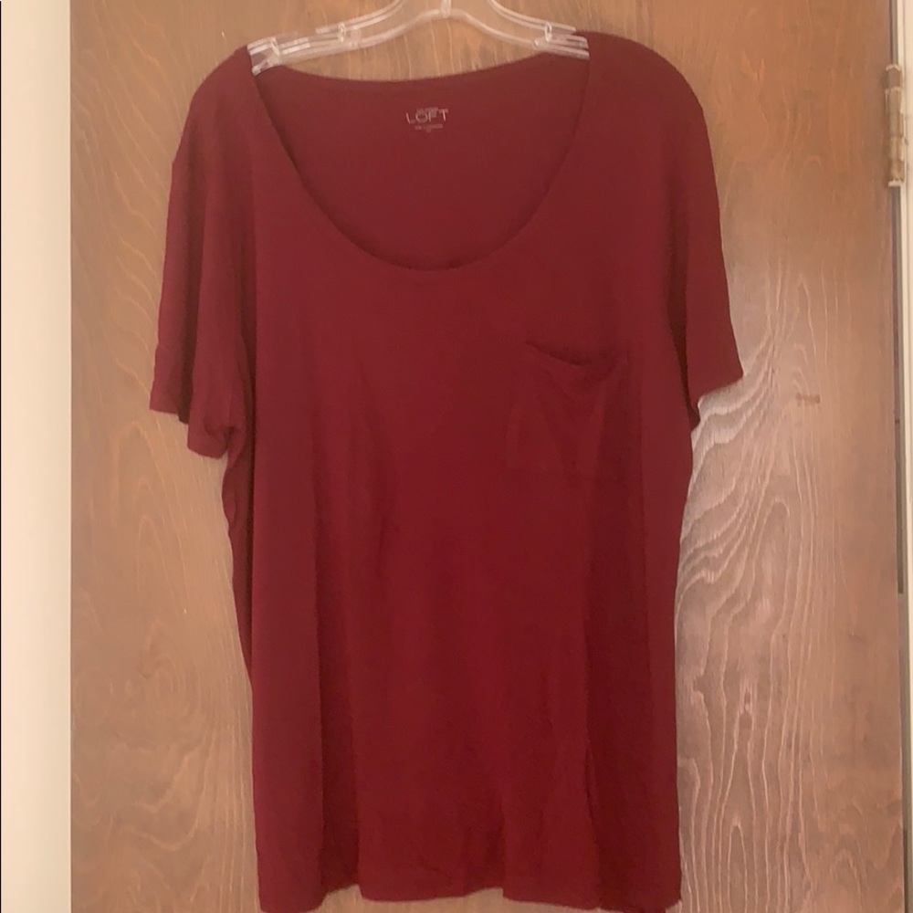Loft short sleeve top with pocket